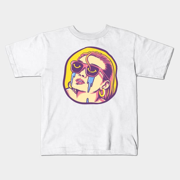 CRY LADY Kids T-Shirt by driedsnot